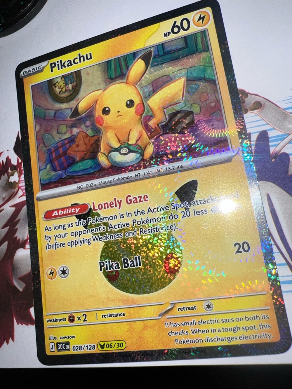 Holographic Trading Card – Yellow Collectible